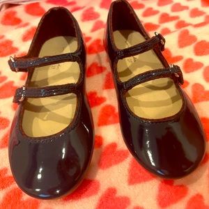 Zara Kids navy blue patent ballet flat